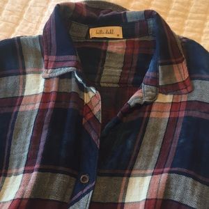 Bella Dahl button down plaid shirt